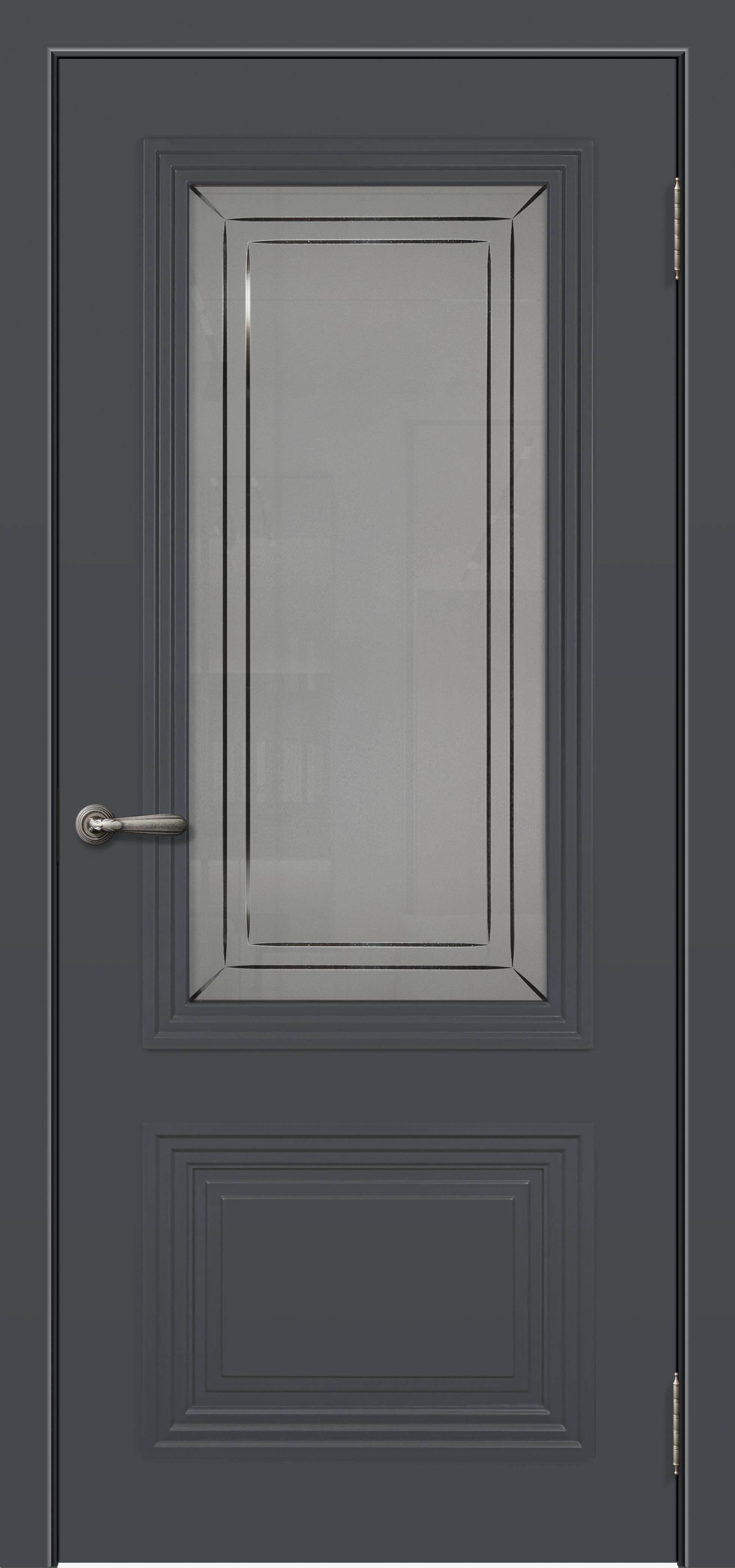 Межкомнатная дверь «Порту 2» со стеклом, эмаль RAL 7024