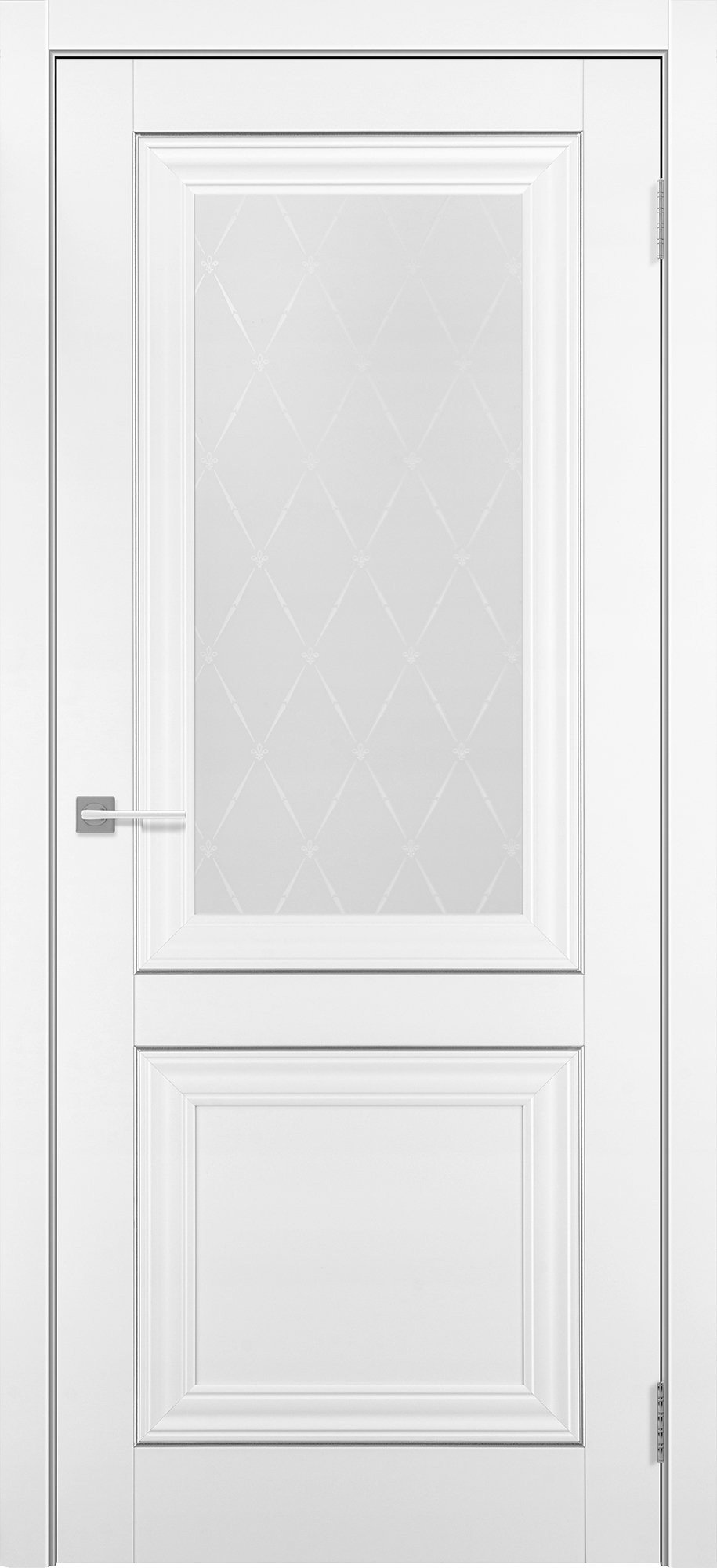 Межкомнатная дверь Гранд 8 со стеклом, покрытие Soft touch, белый бархат  купить в Севастополе, с бесплатной доставкой, установкой и гарантией