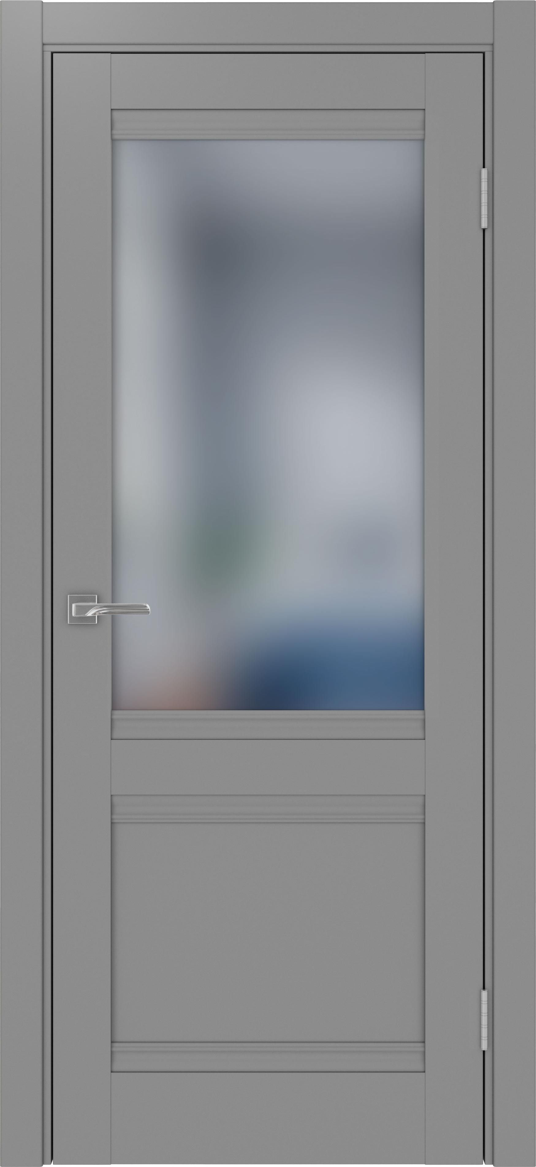 Межкомнатная дверь «Турин 502U.21 Серый» стекло сатин