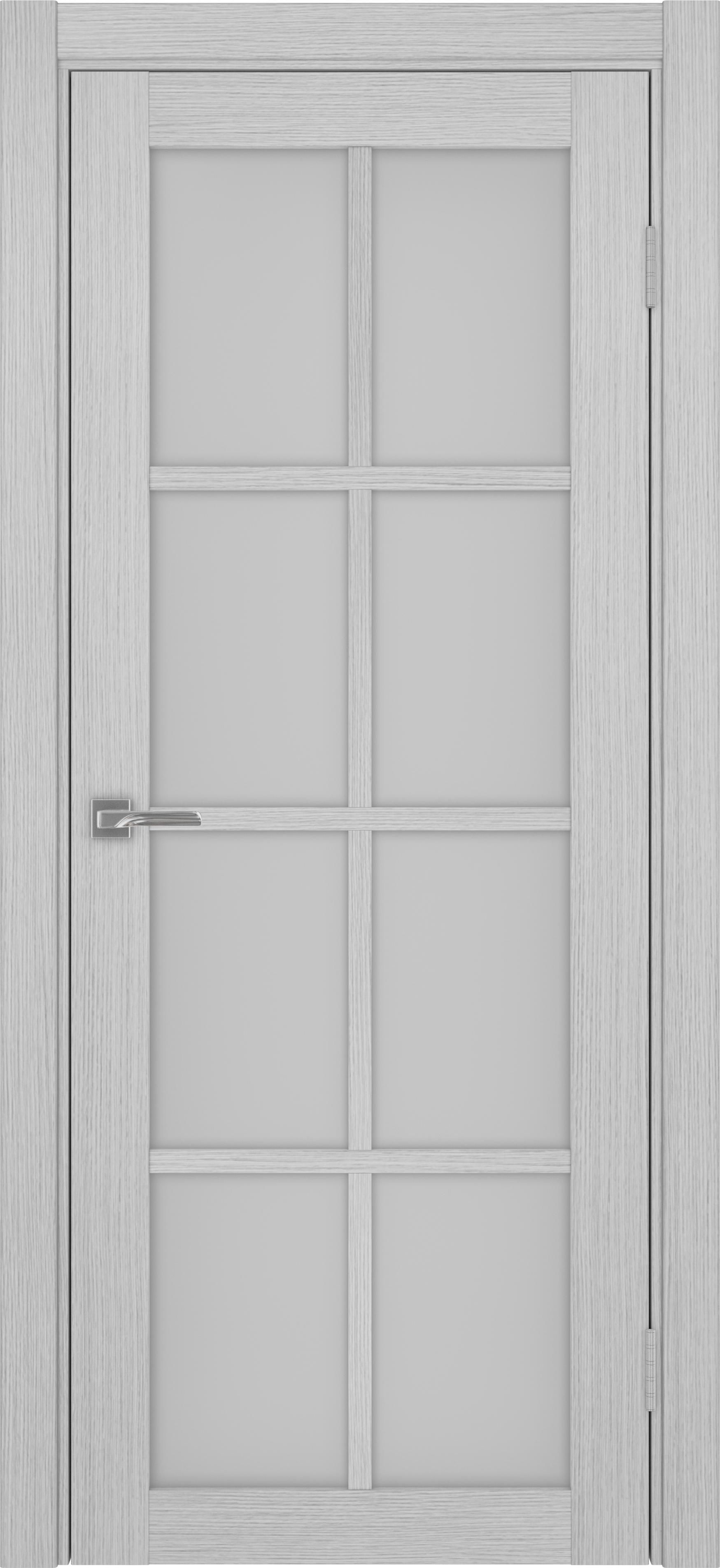 Межкомнатная дверь «Турин 541.2222 Дуб серый» стекло сатин