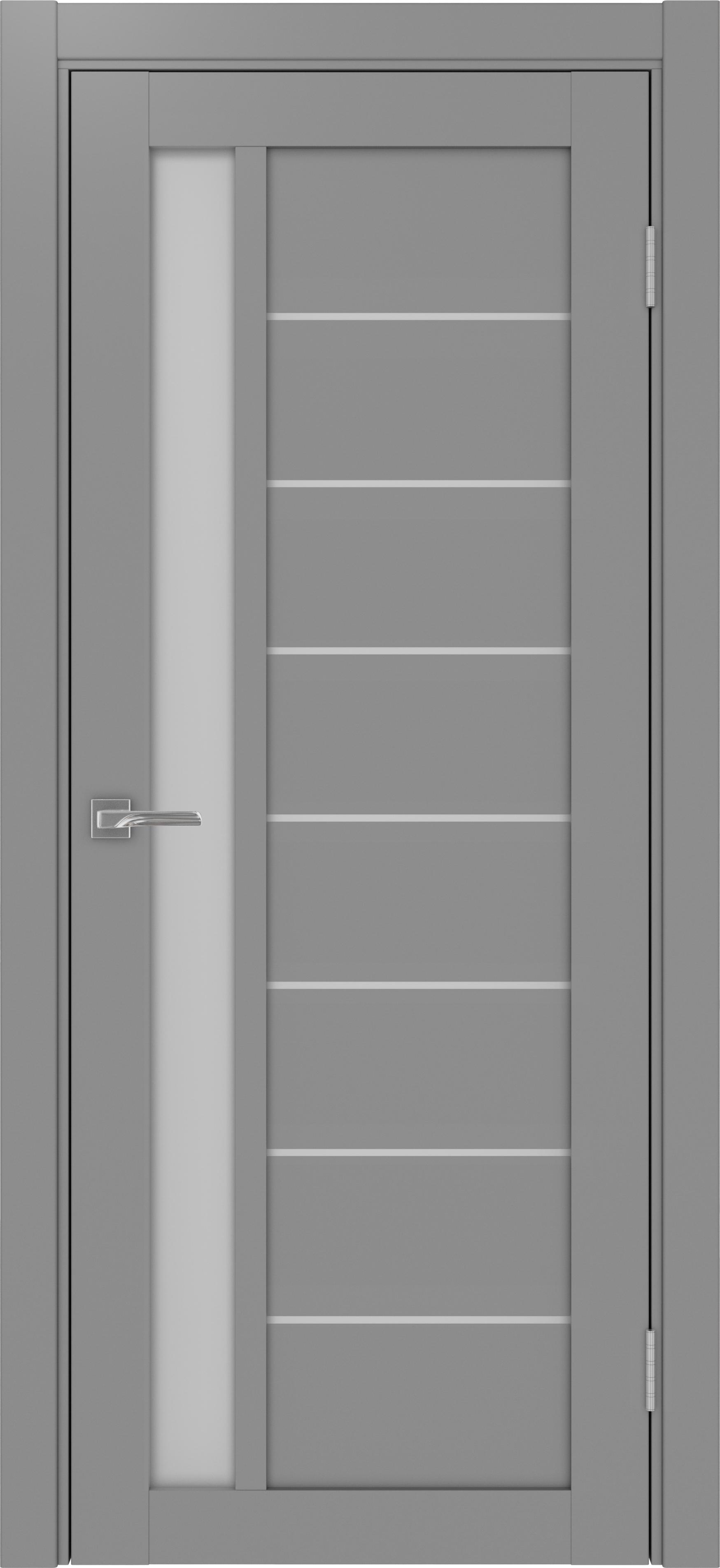 Межкомнатная дверь «Турин 554 серый» стекло сатин