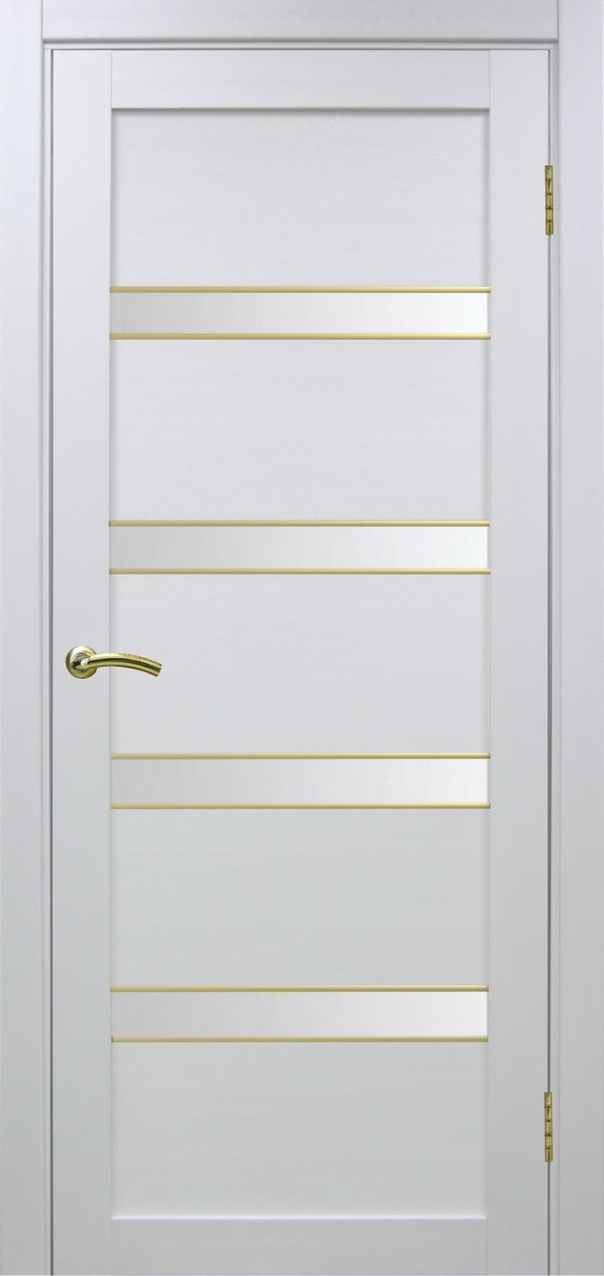 Межкомнатная дверь «Турин 505» АСС молдинг SG золото стекло сатин