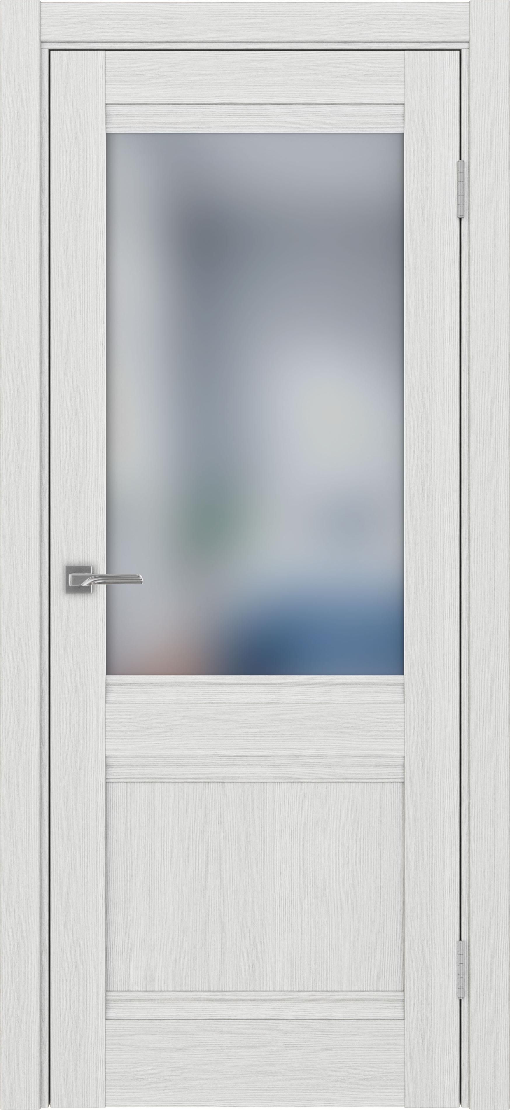 Межкомнатная дверь «Турин 502U.21 Ясень серебристый» стекло сатин