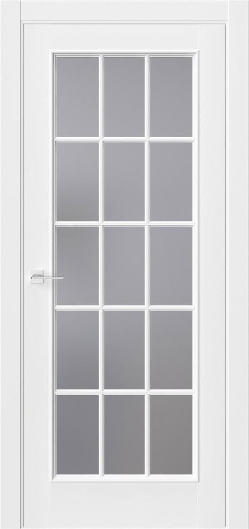 Межкомнатная дверь серии Estet «England 3», в белом, бежевом, сером цветах.